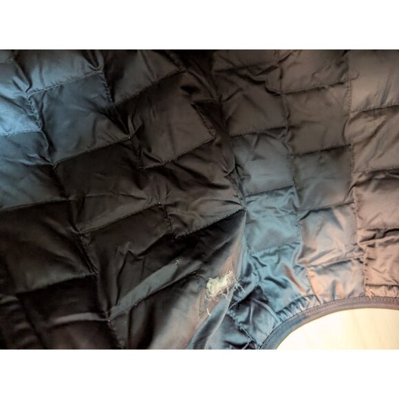 Mountain Hardwear Down Jacket Black Mens XL Full Zip Outdoor Quilted FLAW - Picture 4 of 9